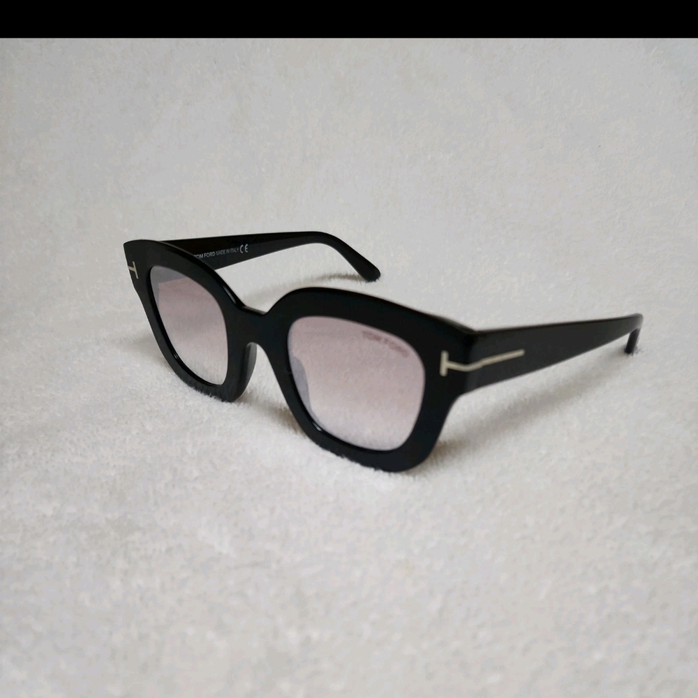 Tom Ford Pia TF659 01Z Black Mirror Square Sunglasses